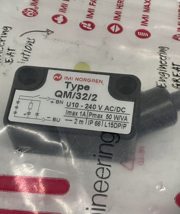 Imi Norgren QM 32 2 Reed Switch 10 240 Volts AC DC 50W VA  2 Meters