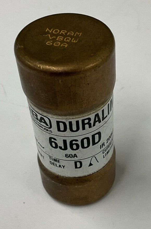 Siba 6J60D Duralim Dual Element Fuse 60A 600 Vac