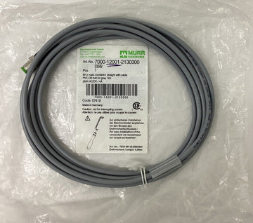 Murr 7000-12001-2130300 M12 Male 3-Pole Single End Cable 3M
