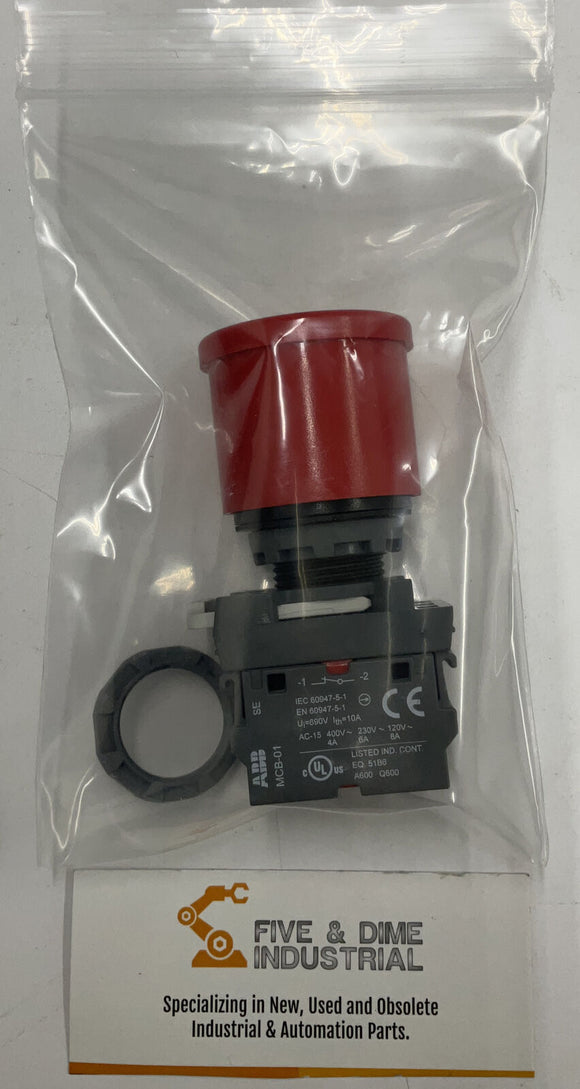 ABB MPMT9-1012 Illuminated Emergency Stop Switch 24V Lamp 1SFA61599R1012