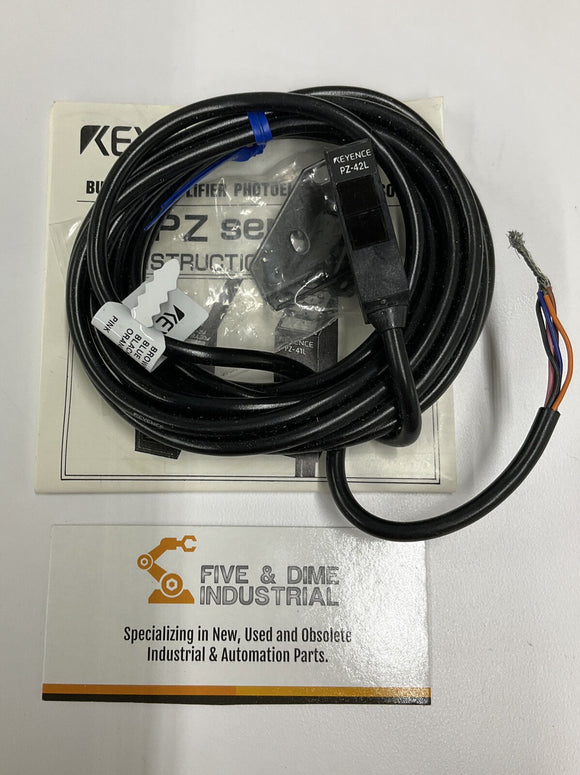 Keyence PZ-42L Photoelectric Sensor w/ Built-in Amplifier and Bracket