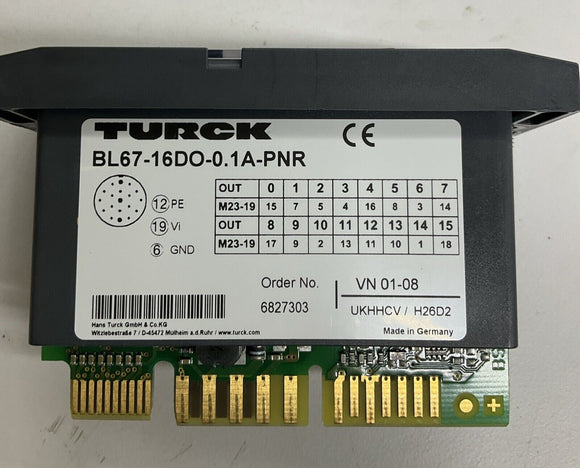 Turck BL67-16DO-0.1A-PNR Digital Output Module