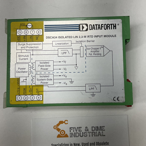 Dataforth  DSCA34-02C Isolated Lin 2,3-W RTD Isolated Input Module