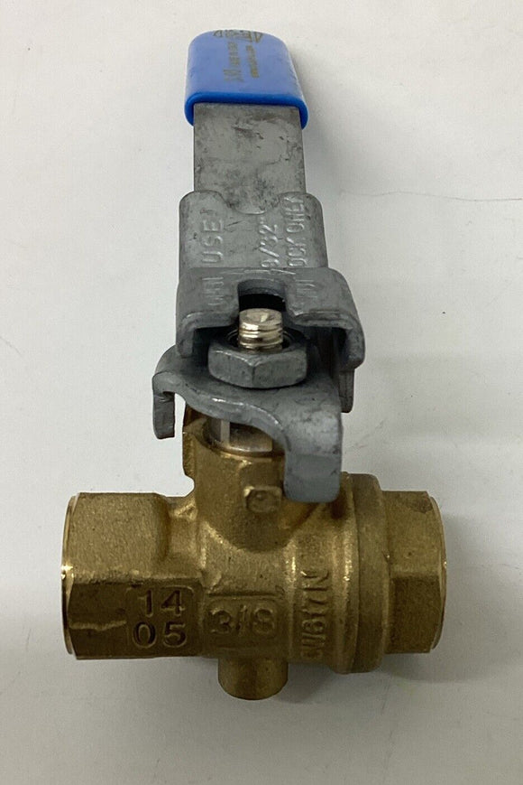 Rub S93C41  Brass Ball Valve Lockable Handle 3/8'' NPT Female