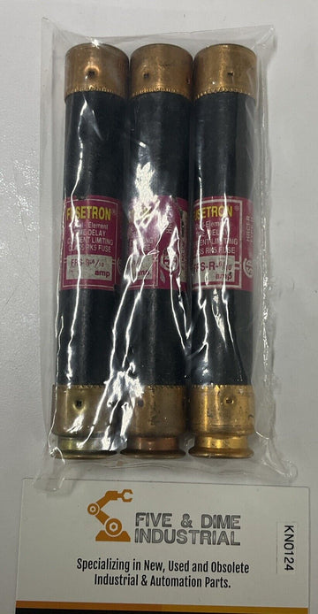 Bussman Fusetron FRS-R-6/10 Dual Element Fuses 6/10 Amp. Lot of 3