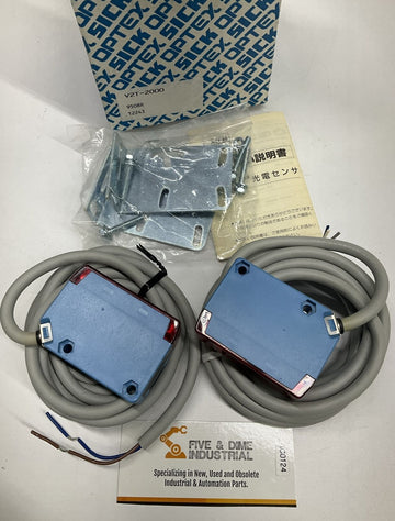 Sick Optex V2T-2000 V-2E Photoelectric Sensor Kit