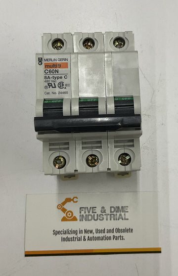 Square D MG24465 Supplementary Protector Merlin  Multi9 3-Pole 8 Amp