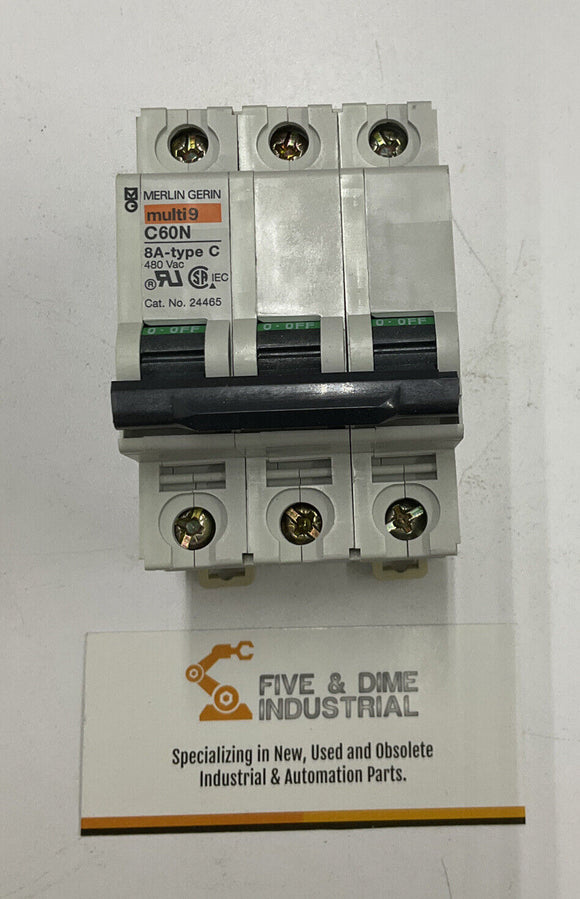 Square D MG24465 Supplementary Protector Merlin  Multi9 3-Pole 8 Amp