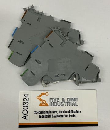 Wago 580-570 Terminal Block 4-Wire Sensor  DIN Mount Lot of 2