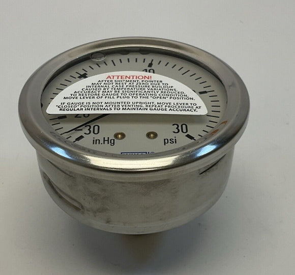 Wika 213.53 2.5" Hydraulic Gauge -30 INHG / 30 Psi