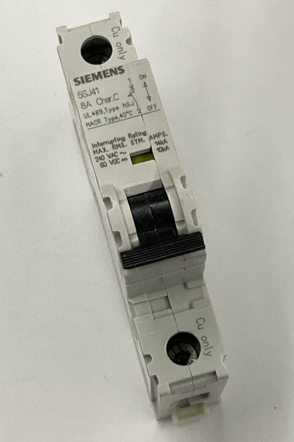 Siemens 5SJ4108-7HG40 HSJ Circuit Breaker 8 Amp Din Mount
