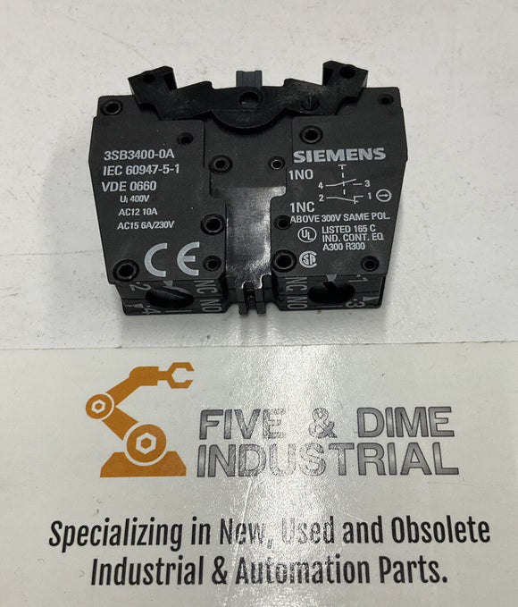 Siemens 3SB3221-0AA71 Clear Flat Push Button NO / NC