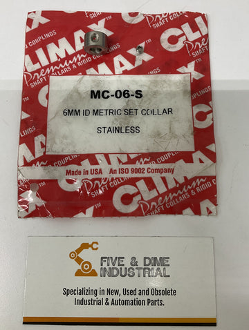 Climax MC-06-S  6mm ID Metric Set Stainless Collar