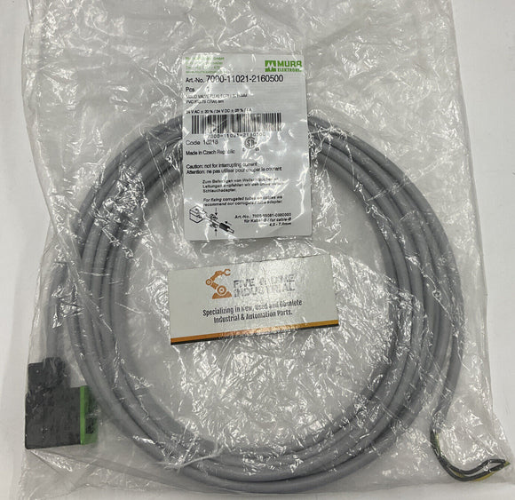 Murr Elektronik 7000-11021-2160500 Valve Plug 5m 24 VDC 4A