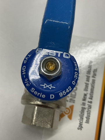Festo 9542 Type QH-3/8  Stainless Ball Valve 0-30 Bar - 0