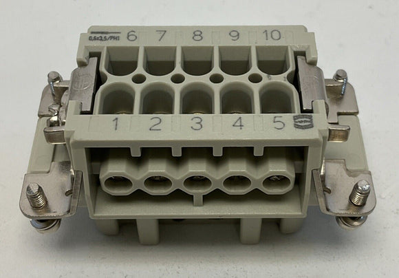 Harting 10 E-BU-S HAN Female Connector, 10 Pole, 10 Pin, Screw Terminal