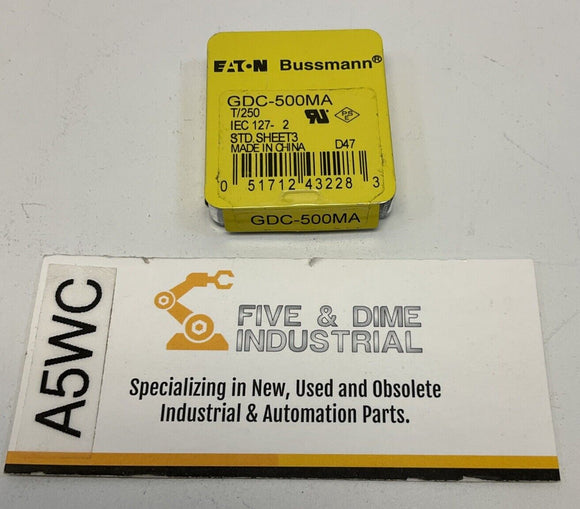 Bussmann GDC-500MA Fuses Box of 5