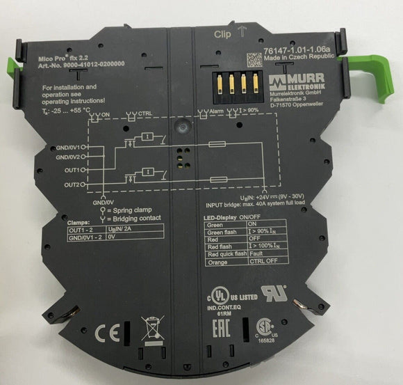 Murr 9000-41012-0200000 2A 2-Channel Mico-Pro Circuit Protection Module