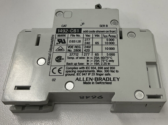 Allen-Bradley 1492-CB1G030 Ser. B Circuit Breaker 1-Pole 3 Amp