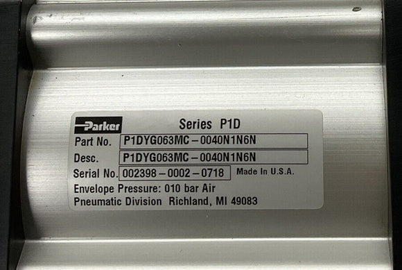 Parker P1DYG063MC-0040N1N6N Pneumatic Cylinder