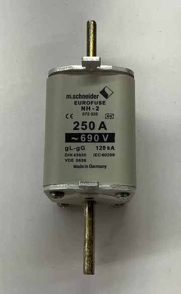 M.Schneider 372-325 Eurofuse NH-2 gL-gG Fuse 250 Amp 690 VAC 372325