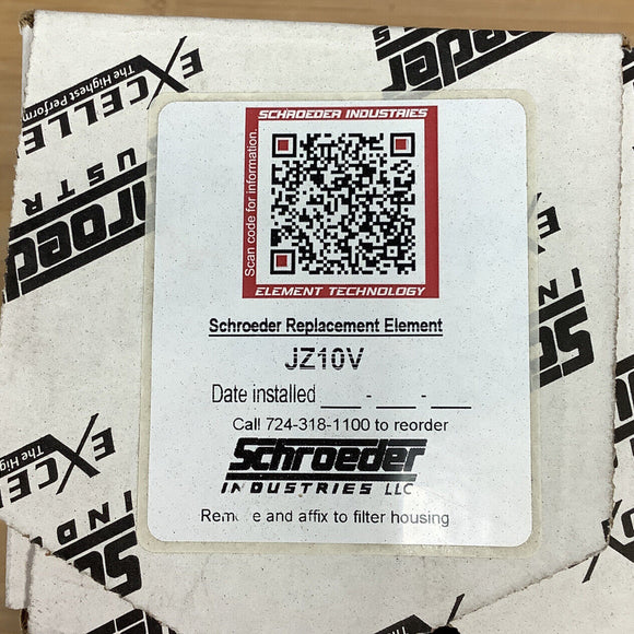 Schroeder JZ10V Genuine Filter Element 10 Micron