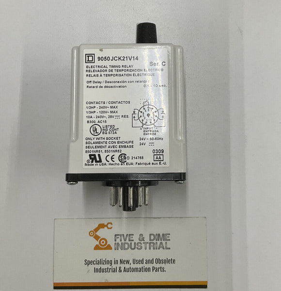 Square D 9050 JCK21V14 Timing Relay  Series C 10A 240V
