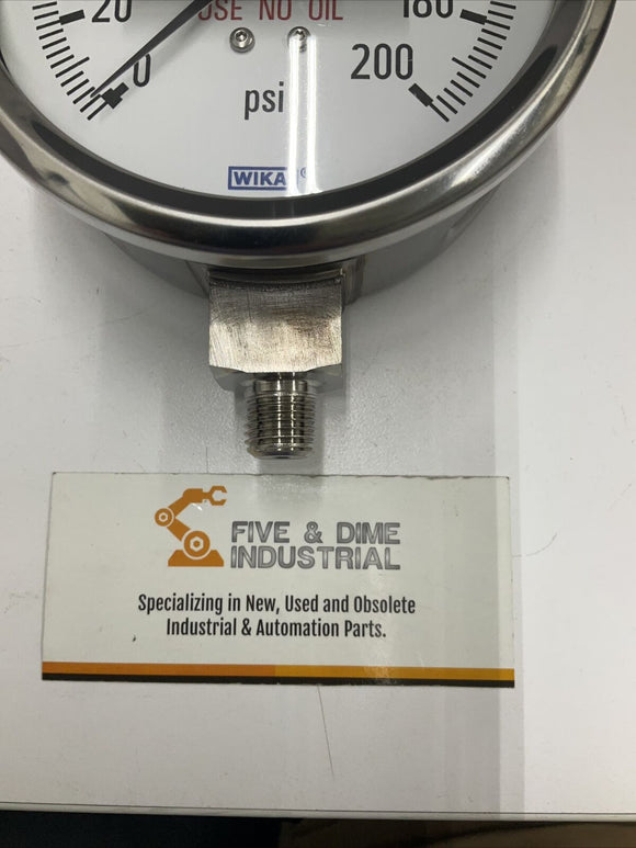 Wika 50208969 Lower Mount Gauge 232.53 4 200 Psi 1/4 Npt LM