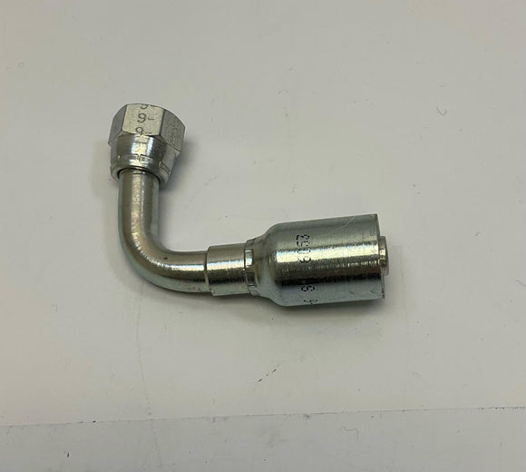 Parker 1L956-6-6  3/8" ID Hose Crimp x 9/16-18" Female JIC Swivel Fitting