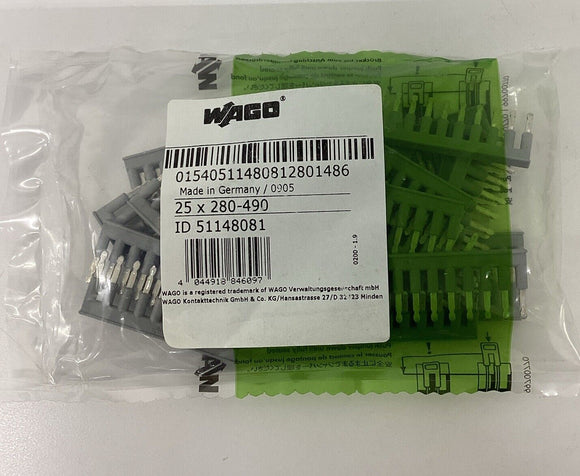 Wago 280-490 Comb Style Jumper Bars 10-Way Lot of 50