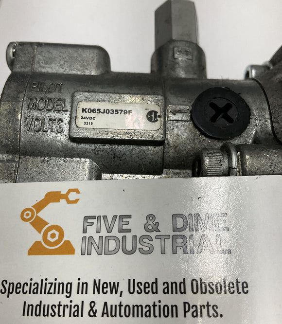 Parker K065J03579F Solenoid Valve 24 VDC N3556J04579F 3-Way Valve 140 PSIG