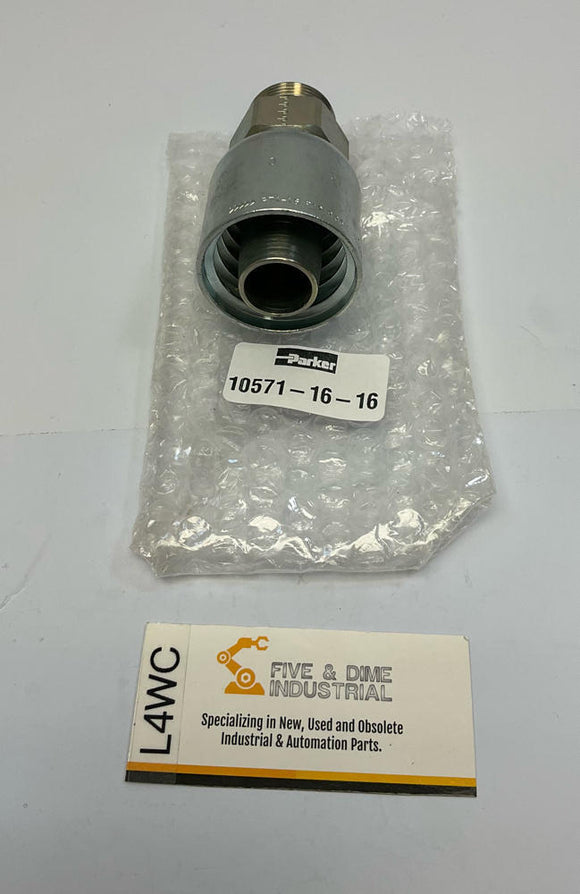 Parker  10571-16-16  1" Male Sae Straight w/ O-Ring x 1" ID Hose Crimp Fitting