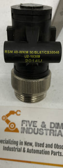 Turck RSM 40-WKM 50/BL67/CS30040 Female Connector 4 Pin Male 5 Pin 2014U-2