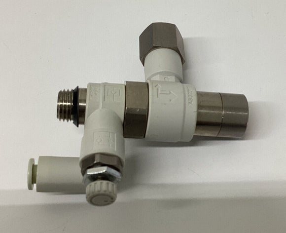 SMC ASP430F-U02-06-X352 Flow Control w/ Check Valve Fitting