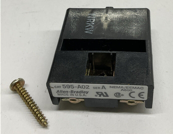 Allen Bradley 595-A02 SER A Size 0-2 5-9 Overload Relay Contact