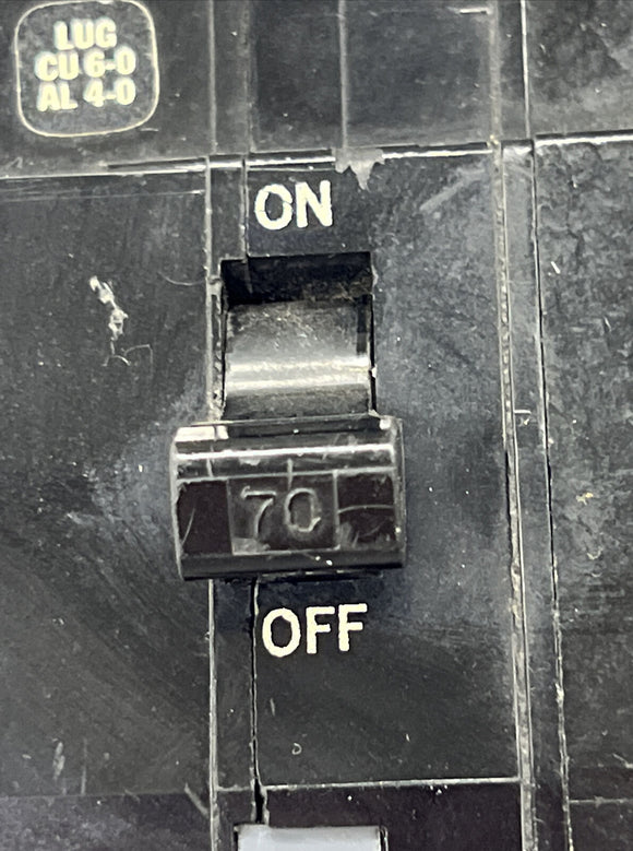 Square D  A24V18 Circuit Breaker Type Q137U 3-Pole 70 Amp 240 VAC