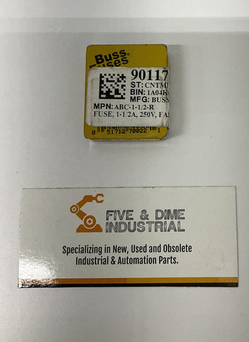 Cooper Bussmann  ABC -1- 1/2-R  1-1/2 Amp Fuses  250V  Box of 5