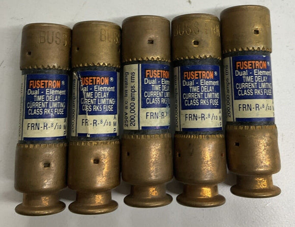 Fusetron FUSE FRN-R-8/10 Lot of 5
