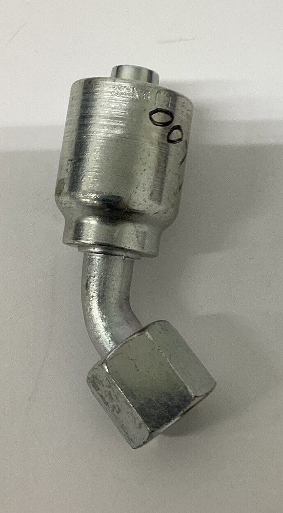 Parker 13743-8  1/2" Hose x 1/2 JIC  45 Degree Crimp Fitting
