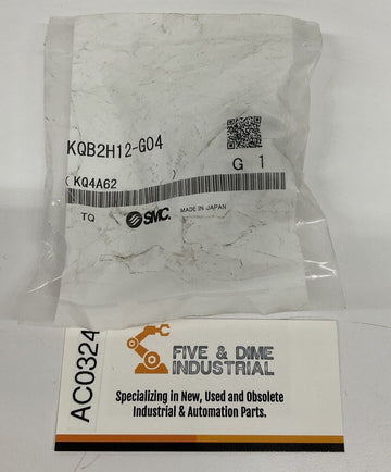 SMC KQB2H12-G04 One-Touch Push to Connect Fitting, G-Thread