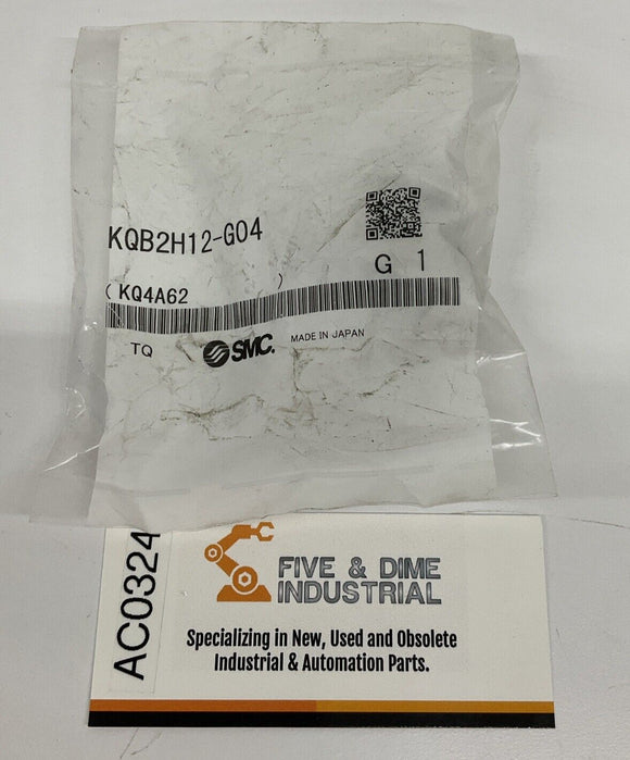 SMC KQB2H12-G04 One-Touch Push to Connect Fitting, G-Thread