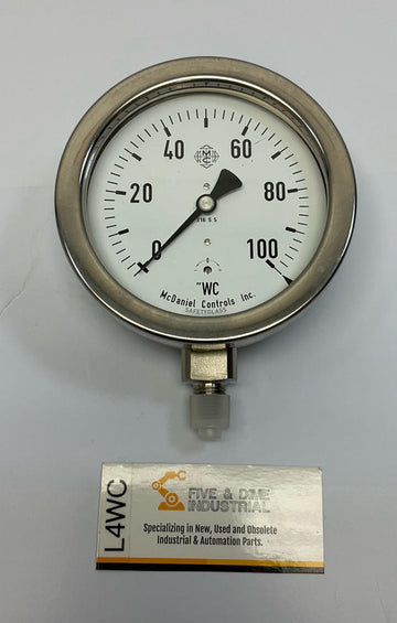 McDaniel Controls  A100 4'' (4.4 overall)  316SS  100  Psi Gauge  1/4 Male Nnp