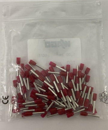 Wago 216-243 Ferrule 18 Awg Red Lot of 100 - 0