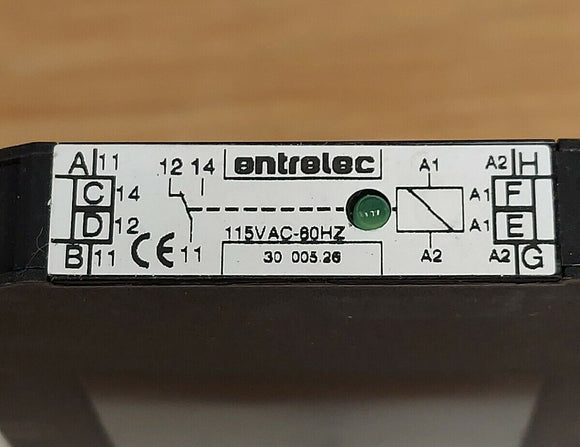 Entrelec  30-005-26 Relay Control Module 115 VAC RB121B
