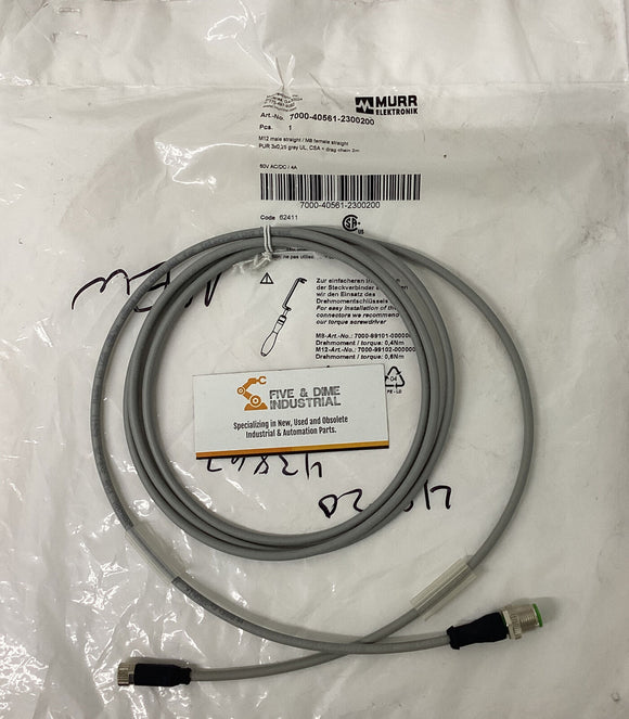 Murr 7000-40561-2300200 M12 Male x M8 Female  2-Meter Cable