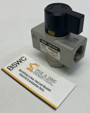 SMC VHS400 3-Way Valve 1/2 NPT 145 PSI Max