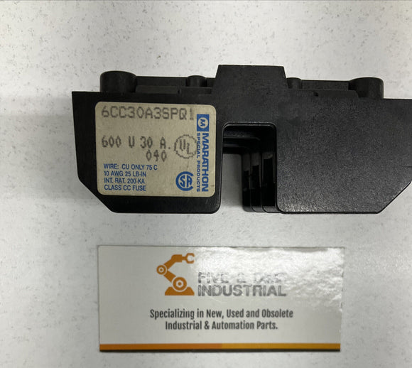Marathon 6CC30A3SPQ1 Fuse Holder 3, Pole, 30A, 600V
