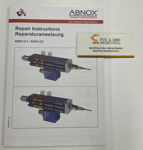 Abnox AXDV-C1 / AXDV-C2 Seal Kit For Volumetric Metering Valve
