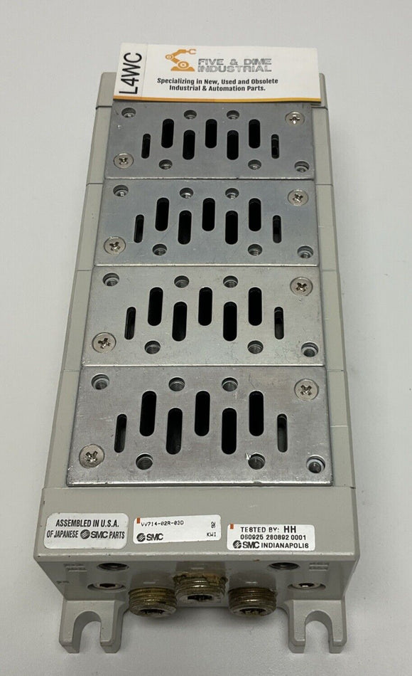 SMC VV714-02R-03D 4-Bank Valve Manifold