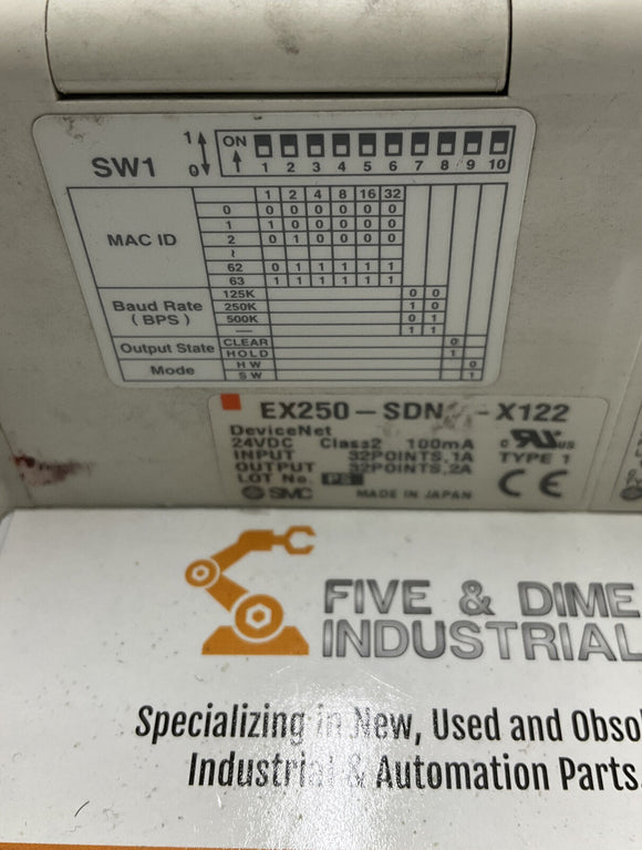 SMC EX250-SDN1-X122 Devicenet IE2 Input Modules  8 Various Valves